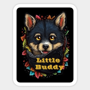 Dog In Pocket Funny Puppy For Dog Lovers Sticker